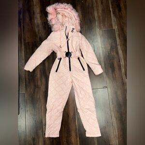 Pink Quilted Kids Snowsuit New